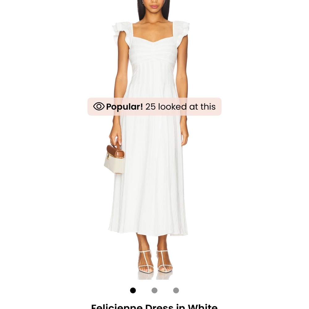 Astr Midi Dress in White